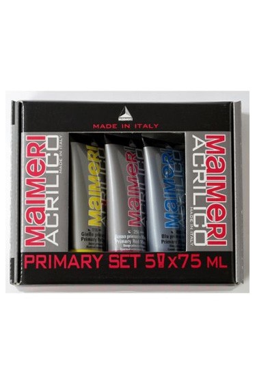 Maimeri Acrilico Acrylic: Primary Set 5pcs x 75ml