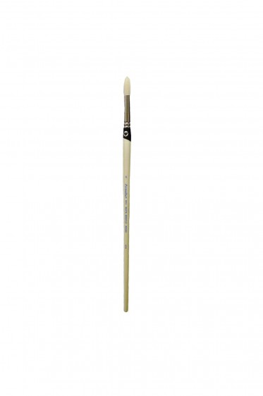 Weber Permalba Brush: White Bristle Round 6