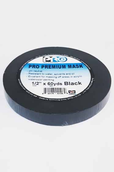 Pro Premium Black Mask Tape  1/2" 60 yards