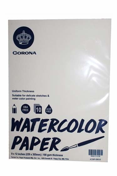 Corona Watercolor Paper 9x12" 190gsm