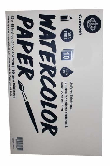 Corona Watercolor Paper 12x18" 190gsm