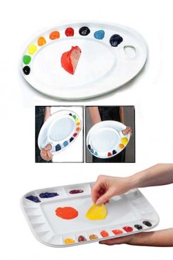 Painting Pallete for Gouache & Watercolor: Mijello Elipse Peel-Off Palette XL