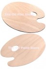Painting Palette  for Oil & Acrylic: Berkeley Oval Wooden Palette Board 8x11