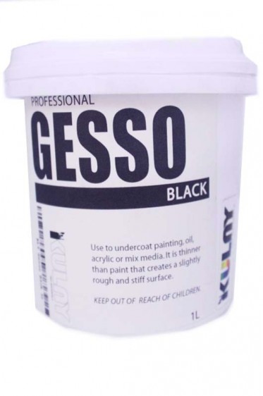 Kulay Acrylic Medium: Kulay Pro Acrylic Gesso Black 1 Liter