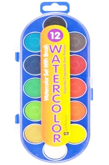 Jack Richeson Metal Case Watercolor Set 12 rectangular