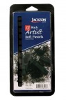 Jackson 12 Colors Black Artist Soft Pastel