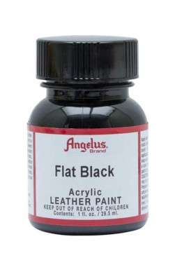 Angelus Acrylic Leather Paint: 101 Flat Black 1oz