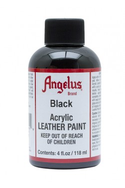 Angelus Acrylic Leather Paint: 001 Black 4oz