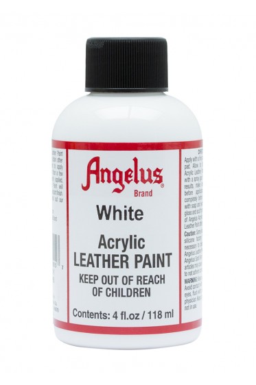 Angelus Acrylic Leather Paint: 005 White 4oz