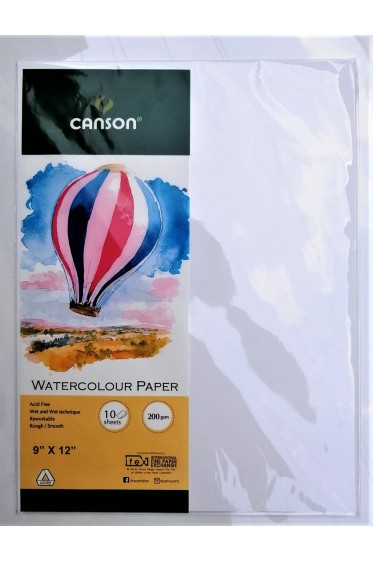 Canson Watercolor Pad: Watercolor Paper 200gsm 10 Sheets 9x12