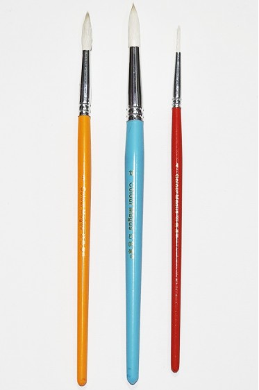 Phoenix Brush Fine White Bristle Round Set 3pcs.
