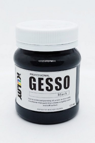 Kulay Acrylic Medium: Kulay Pro Acrylic Gesso Black 125ml
