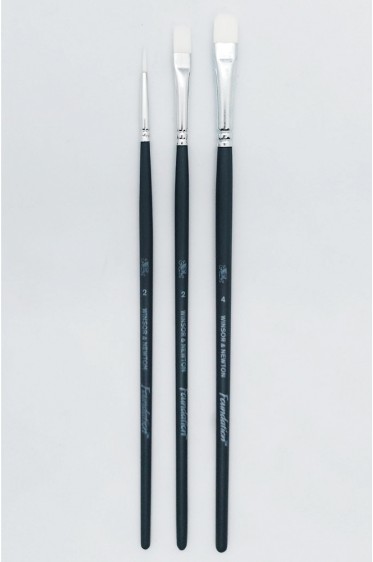 Winsor & Newton Foundation Brush Pack: Acrylic Brush Pack 03 Short Handle