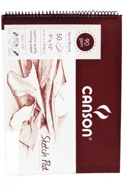 Canson Sketch 90gsm 50 sheets Spiral 9 x 12 PAD