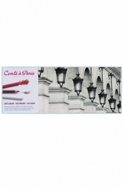 Lefranc & Bourgeois: Conte A Paris Carres Crayons Sketching Box 12pc