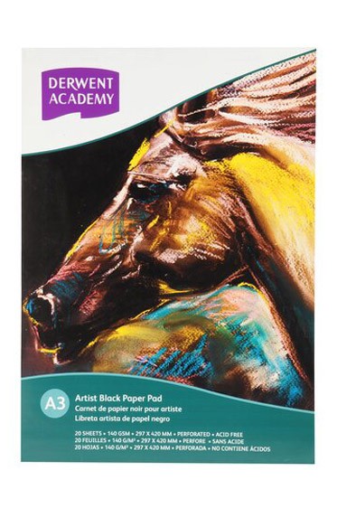 Derwent Academy Artist Black A3 140gsm 20 sheets PAD