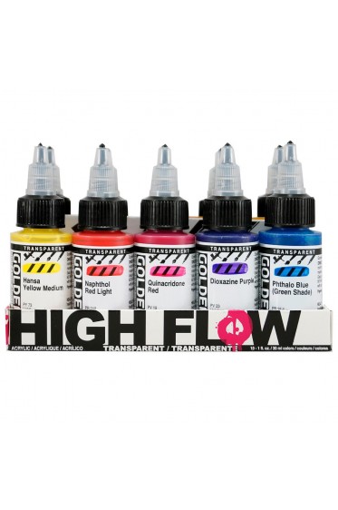 Golden High Flow Acrylic:  Transparent Color Set 30ml