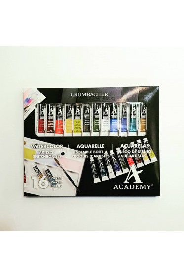Grumbacher Academy Watercolor: Grumbacher Academy Watercolor 12pcs x 7.5ml