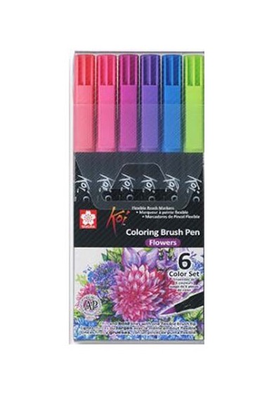 Sakura Koi Coloring Brush Pen:   Flowers Set