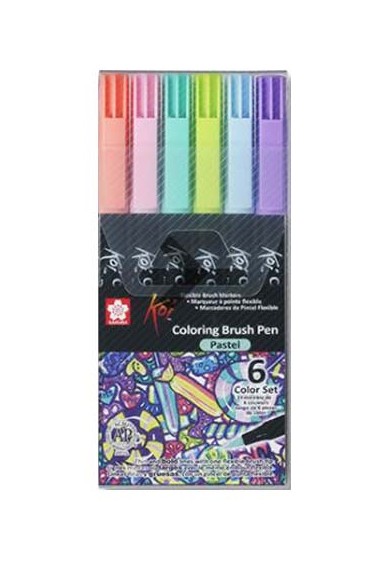 Sakura Koi Coloring Brush Pen:   Pastel Set
