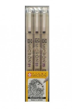 Sakura Pigma Micron:  Pigma Micron 3 set