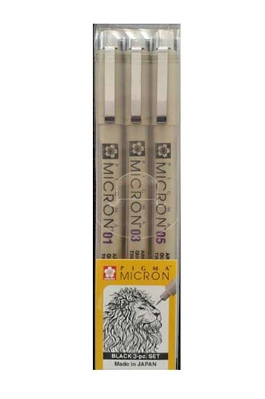 Sakura Pigma Micron:  Pigma Micron 3 set