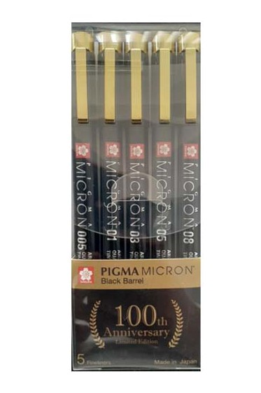 Sakura Pigma Micron:  Pigma Micron Black Barrel Set