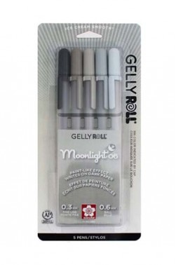 Sakura Pigma Micron:  Sakura Gelly Roll Moonlight 5