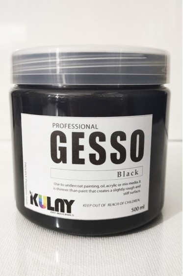 Kulay Acrylic Medium: Kulay Pro Acrylic Gesso Black 500ml