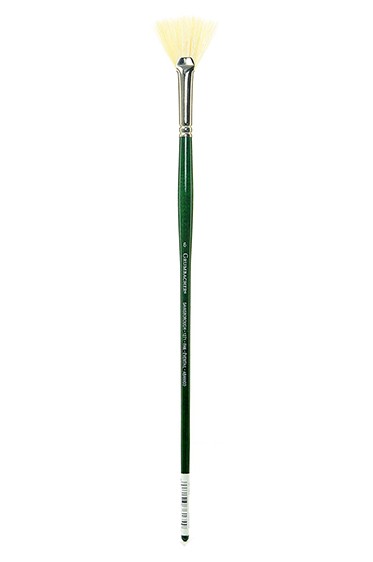 Grumbacher Gainsborough Brush: 1271 Hog Bristle Fan 6