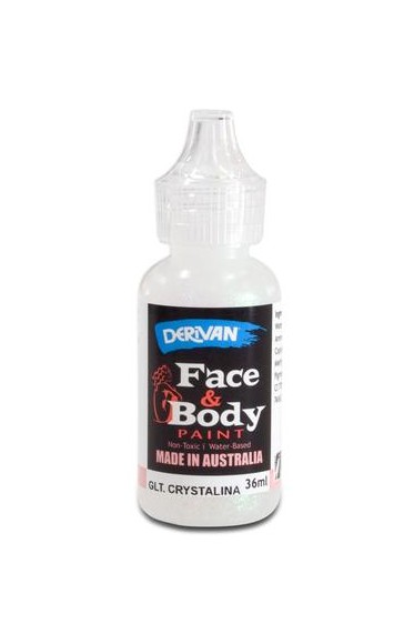 Derivan Face & Body Paint: Glitter Crystal 36ml