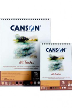 Canson Pastel Paper Mi-Teintes:  Pad Warm tone 9x12"