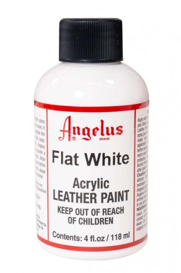 Angelus Acrylic Leather Paint: Flat Black 4oz