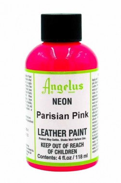 Angelus Acrylic Leather Paint: Neon Rio Red 4oz