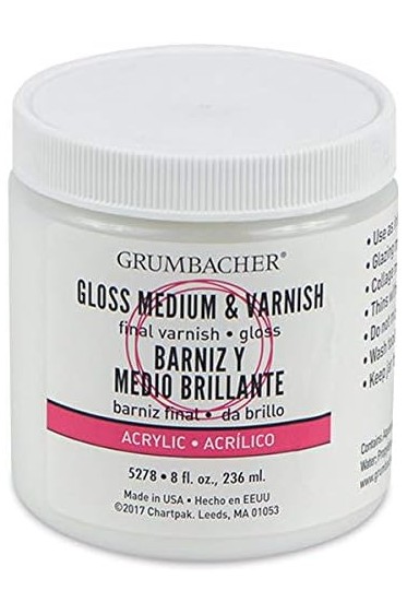 Grumbacher Acrylic Medium: Acrylic Gloss Medium & Varnish 236ML