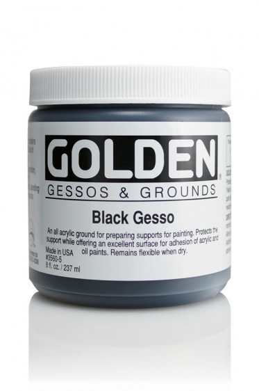 Golden Acrylic Medium: Golden Black Gesso 237ml