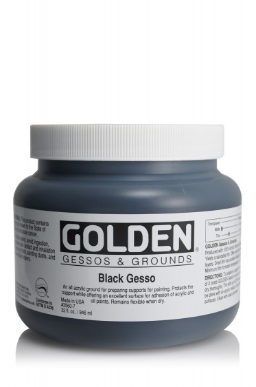 Golden Acrylic Medium: Golden Black Gesso 946ml