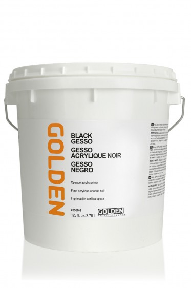 Golden Acrylic Medium: Golden Black Gesso 1 Gallon
