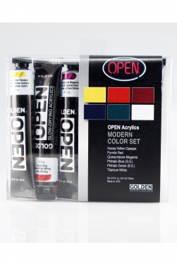 Golden Open Acrylic:  Traditional Open Acrylic Set 6pcs. 22ml