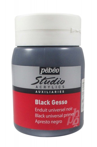 Pebeo Acrylic Medium: Pebeo Gesso Black 500ml