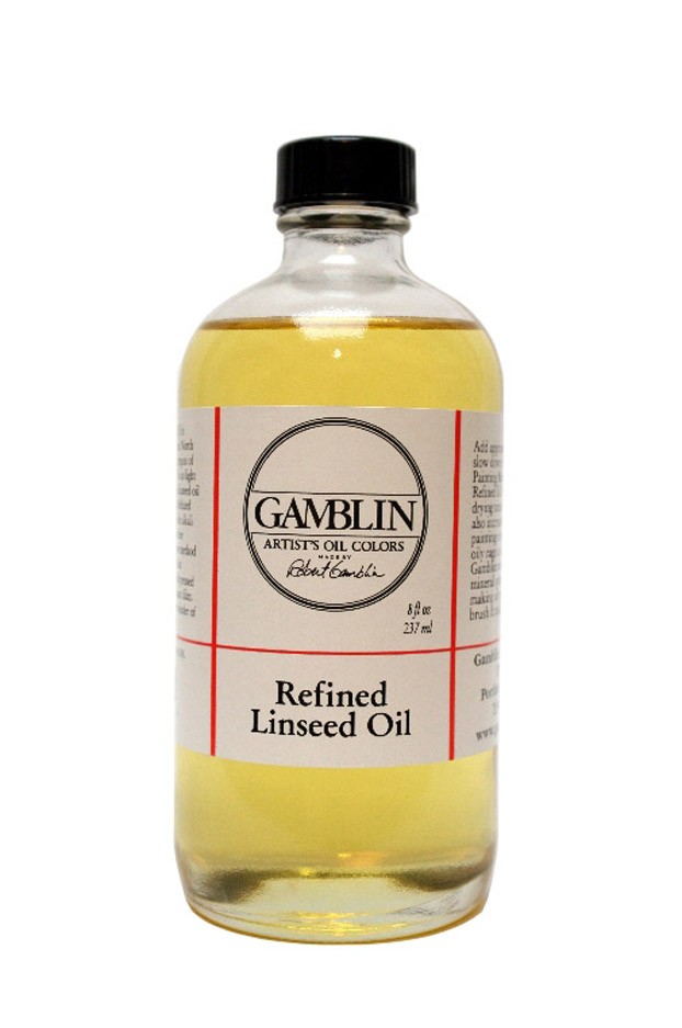 Refined linseed Oil low acid 8oz (729911060087)