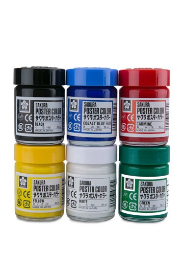 Sakura Poster Color: Sakura Poster Color  6pcs. Set 30ml