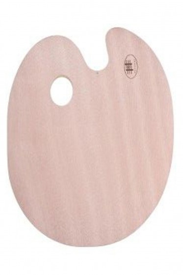 Stationery Finished Oval Wood Palette 24cmx30cm