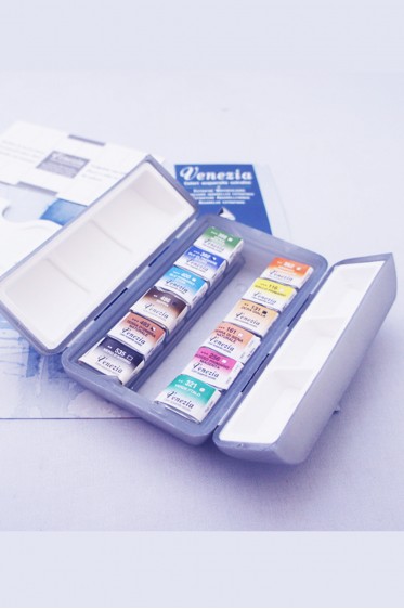 Maimeri Venezia Extra fine Watercolor: Pocket Silver Box Set