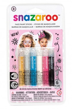 Snazaroo Face Paint: Girls Face Painting Sticks 6pcs.