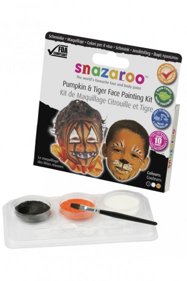 Snazaroo Face Paint: Pumpkin & Tiger Theme pack