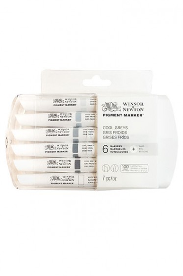 Winsor & Newton Pigment Marker:  Cool Grey Set