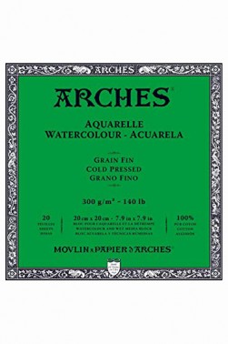 Canson Arches Cold Pressed White 300gsm  20 Sheets 14 1/8 x 20 BLOCK
