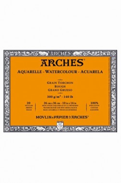 Canson Arches Rough Cream White 300gsm 20 Sheets 12-1/8` x 16-1/8 BLOCK