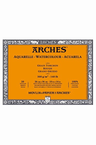 Canson Arches: Rough Cream White 300gsm Block 14 1/8 x 20